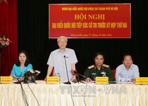  Tổng Bí thư sẽ tiếp xúc với cử tri Hà Nội trong ngày 12/10 